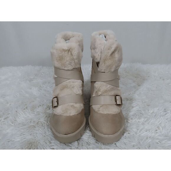 I.N.C. International Concepts Bemie Buckled Booties Nude 8.5M - Picture 7 of 9